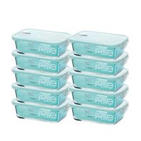 Set 10 Contenedores Hermeticos Rectangulares 750mL Allegra