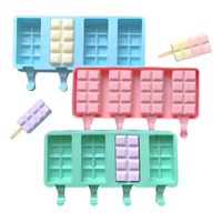 Set 3 Moldes Silicona Para Helados Forma Cubitos Surtido