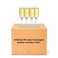 Embalaje 48 Copas Champagne Modelo Versalles 174mL Espumante