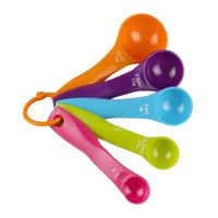 Set 5 Cucharas Medidoras Cuchara Medidora Plastico Colores