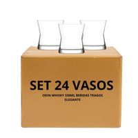 Set 24 Vasos Derin Whisky 300mL Bebidas Tragos Elegante