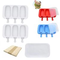 Set 3 Molde Silicona Helado Paletas Tapa Reposteria Surtido