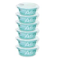 Set 6 Contenedores Hermetico Vidrio Redondo 370mL Allegra