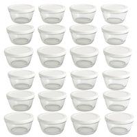 Set 24 Bowls Tazon Recipiente Redondo De Vidrio Con Tapa