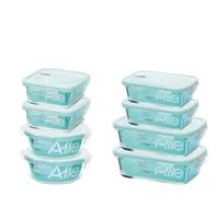 Set 10 Contenedores Recipiente Tapers Hermeticos Allegra