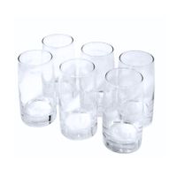 Display 6 Vasos Altos 388mL Toledo Vidrio Cristar Mojitos Bebida