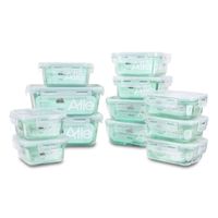 Set 12 Contenedores Tapers Hermeticos Vidrio Allegra