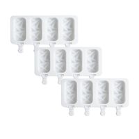 Set 3 Moldes Silicona Helado Paletas Geometrica Reposteria