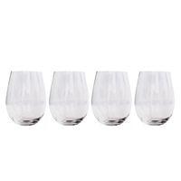 Set 4 Vasos Vidrio Cristal Redondo Wayu 580mL Liquido Coctel