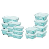 Set 15 Contenedores Hermeticos Alimentos De Vidrio Allegra