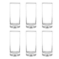 Set 6 Vasos Altos Modelo Manhatan de 450mL Agua Tragos Jugos