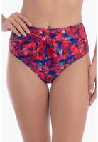 Bikini calzón con amarra estampado brillante rojo