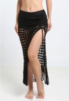 Salida de playa falda larga negra