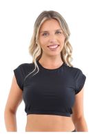 Bikini estilo crop top negro