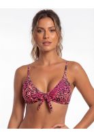 Bikini triangulo con nudo estampado negro