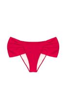 Bikini calzón con laterales drapeados rojo