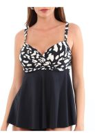 Tankini basico estampado negro