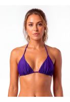 Bikini triángulo drapeado azul brillante