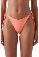 Bikini colales con amarras coral