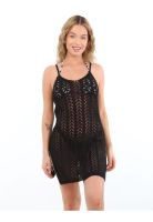 Salida de playa vestido tiras negro