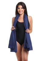 Toalla microfibra secado rápido azul marino