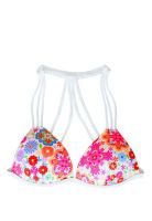 Bikini estilo sostén con espalda trenzada blanco