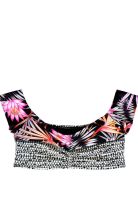 Top bikini estampado negro