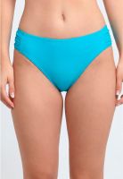 Bikini clásico costados drapeados turquesa