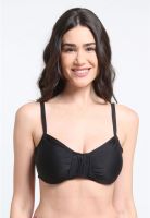 Bikini sostén arruchado copa C negro