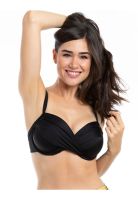 Bikini sostén torcido copa grande negro
