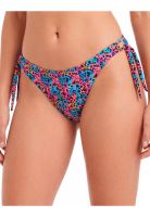 Bikini mujer calzón clásico con amarras estampado negro