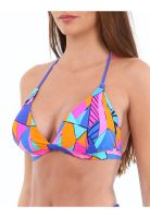 Bikini triangulo estampado azul