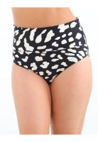 Bikini calzón pin up doble uso estampado negro