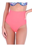 Bikini calzón tiro alto color naranja