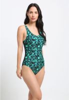 Traje de Baño Deportivo Verde Ajuste Perfecto Corte Espalda en V