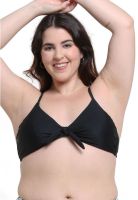 Bikini triángulo con nudo negro