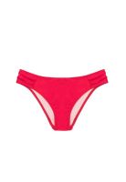 Bikini calzón con drapeado rojo