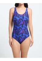 Traje de Baño Deportivo Morado Ajuste Perfecto Corte Espalda en V