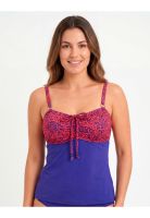 Traje de baño mujer polera tankini reductor animal print brillante