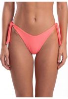 Bikini mujer tanga con amarras y pinza coral