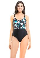 Enterito reductor con corte estampado negro