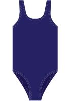 Traje de baño deportivo niña azul marino