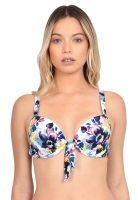 Bikini push up estampado negro con nudo