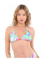 Bikini triangulo argolla estampado verde