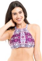 Bikini peto cruzado estampado rosado