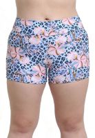 Bikini short estilo hot pant estampado celeste