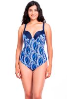 Traje de baño de una pieza estampado morado