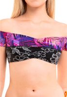 Top bikini estampado morado