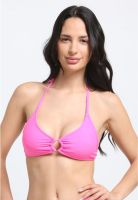Bikini triangulo argolla central fucsia