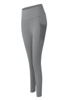 Calza con bolsillo de malla gris